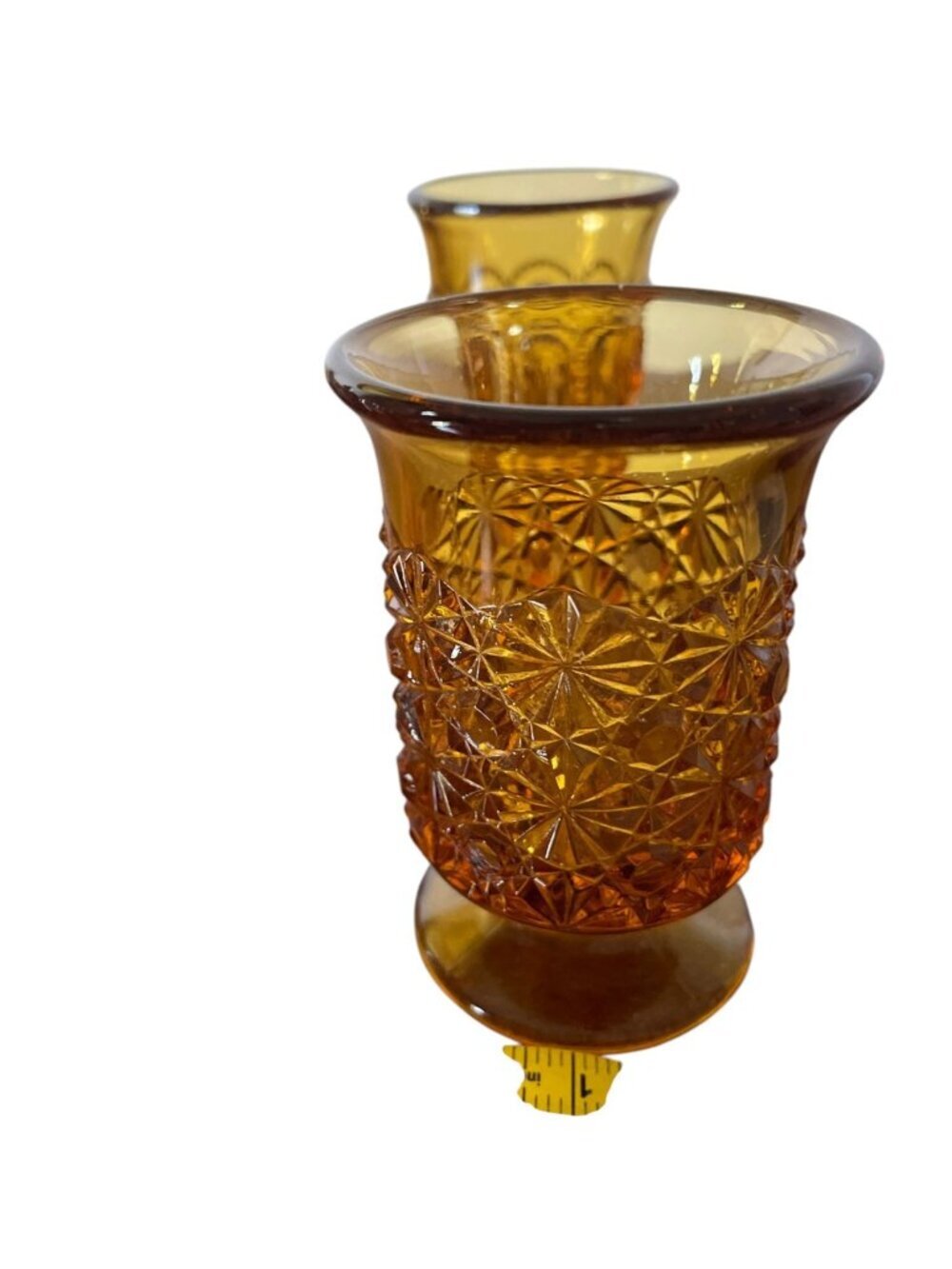 Vintage L.E. Smith Glass toothpick holders  Moon and Stars and Daisy and Button - Picture 11 of 11